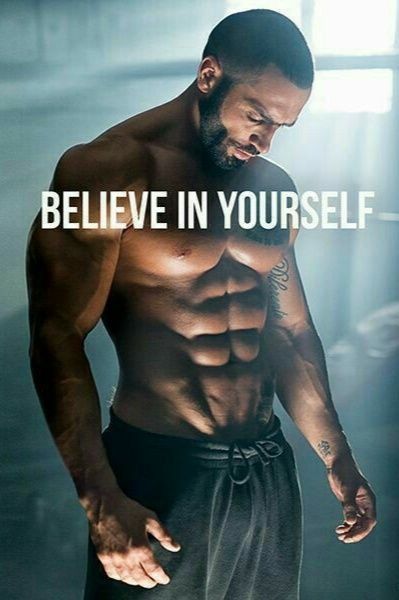 "Motivational image titled "Believe in yourself"