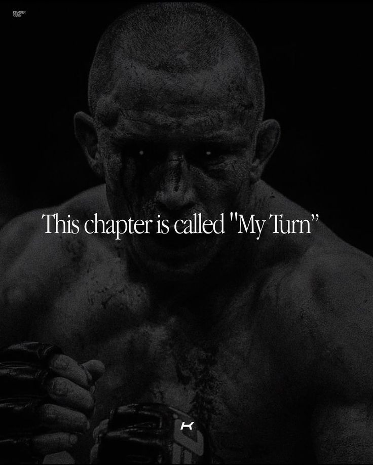 "Motivational image titled "This chapter is called "My Turn""